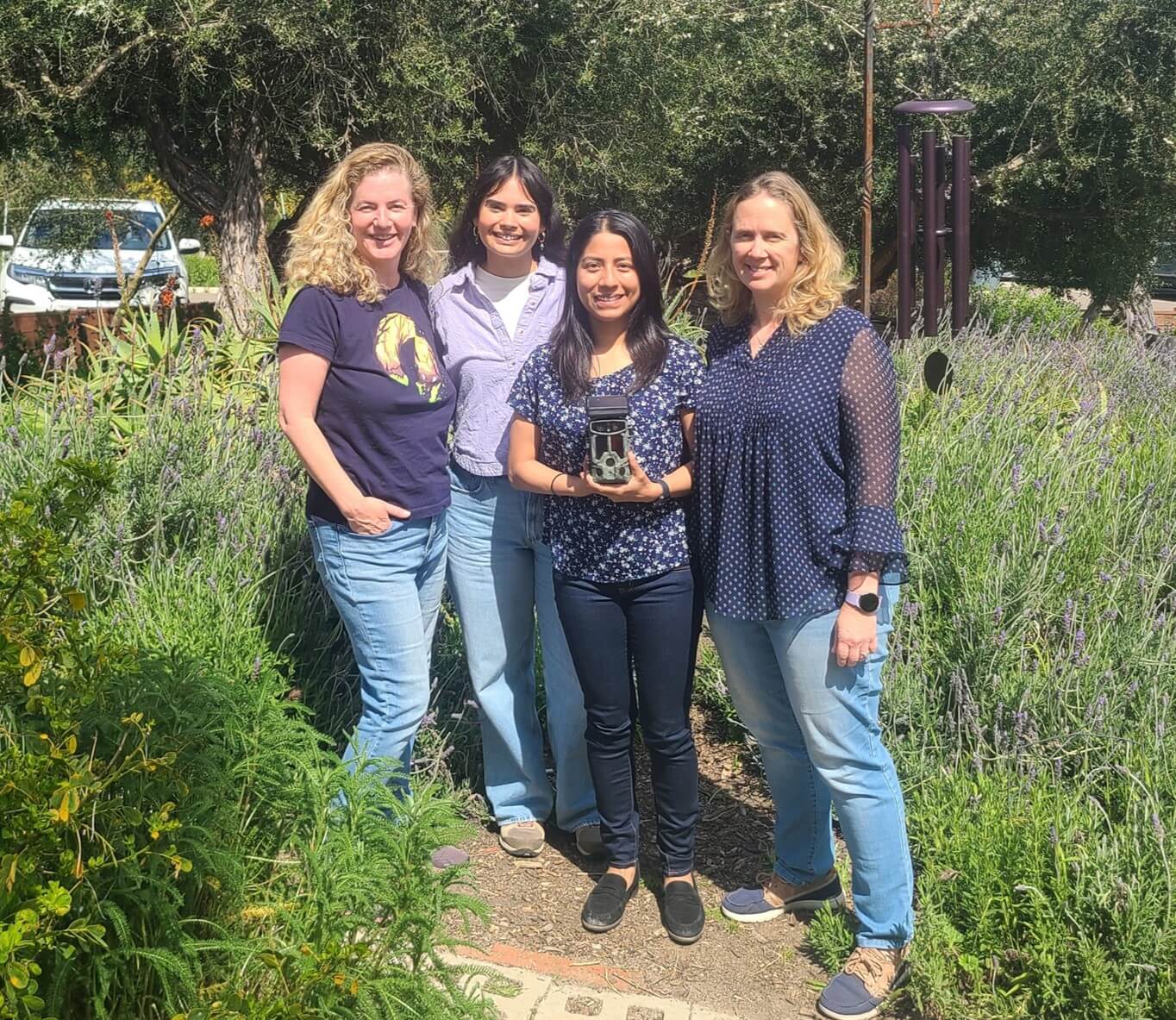 Our WILDLABS award team (from left to right): Christina Simokat, Mia Lorence, Yuli Martinez, & Liz Ferguson