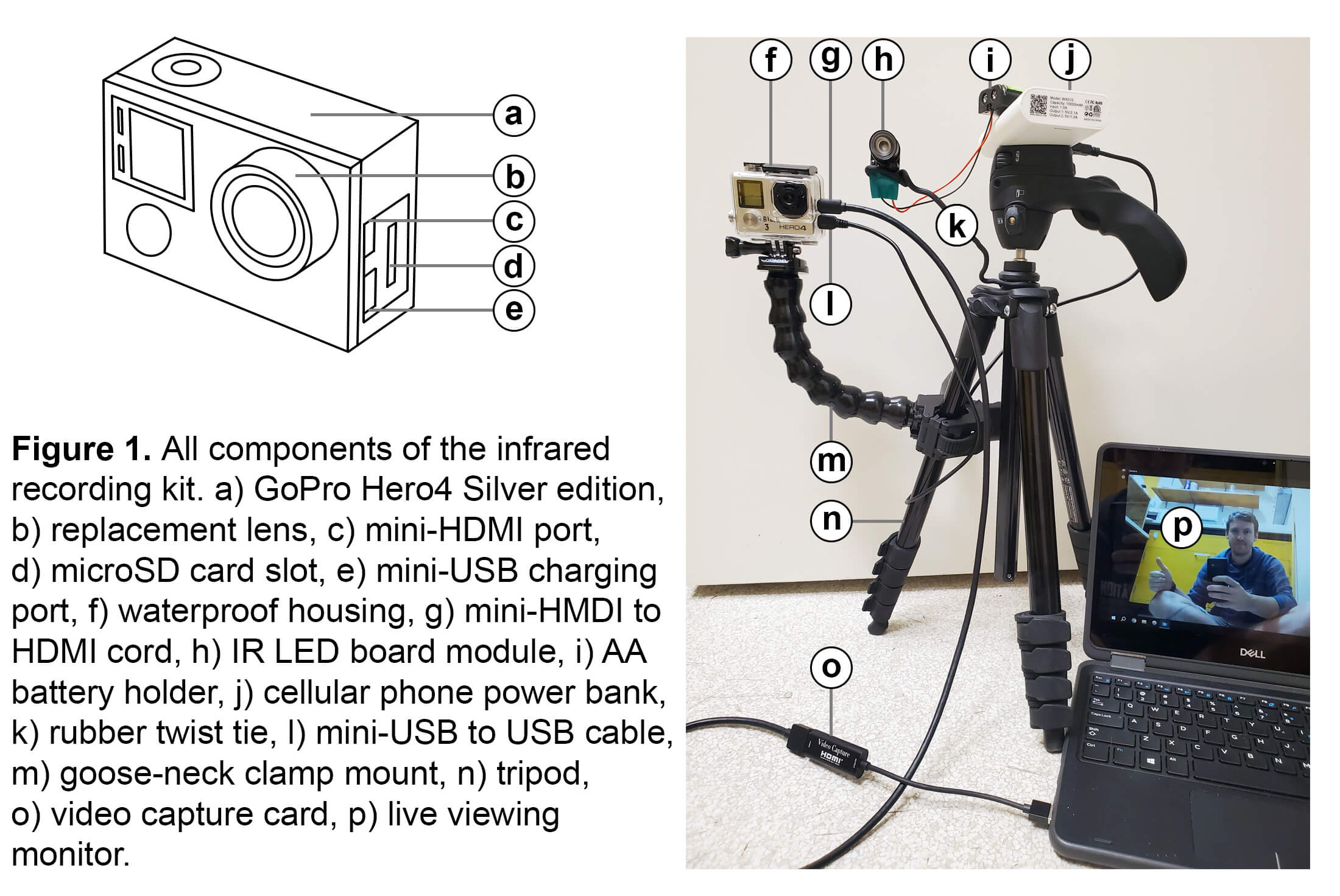 Figure showing the IR recording setup.