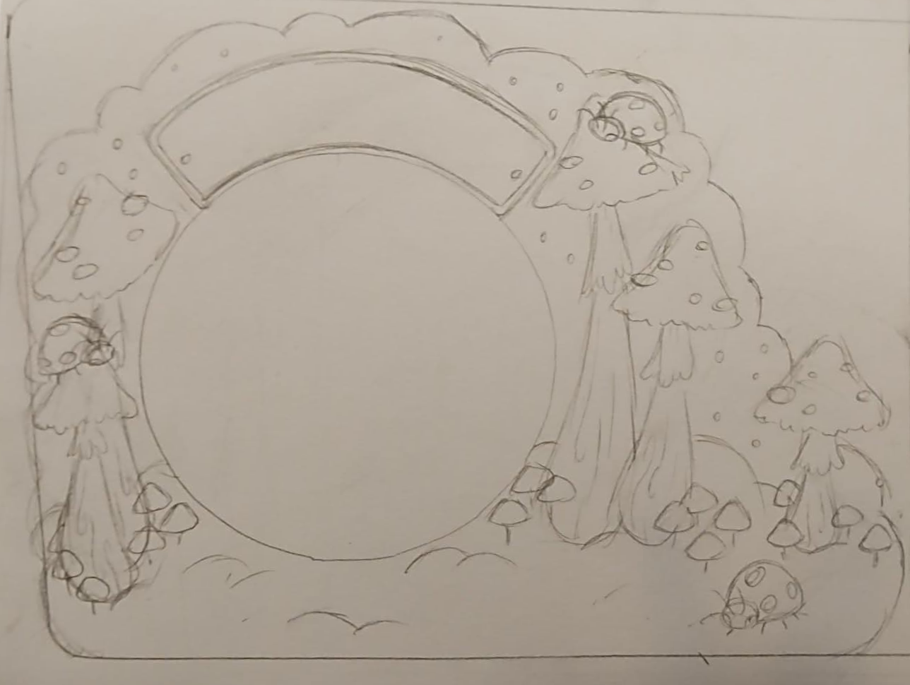 Photo 14: Initial sketches of the entrance design incorporating name plate to allow customisation.