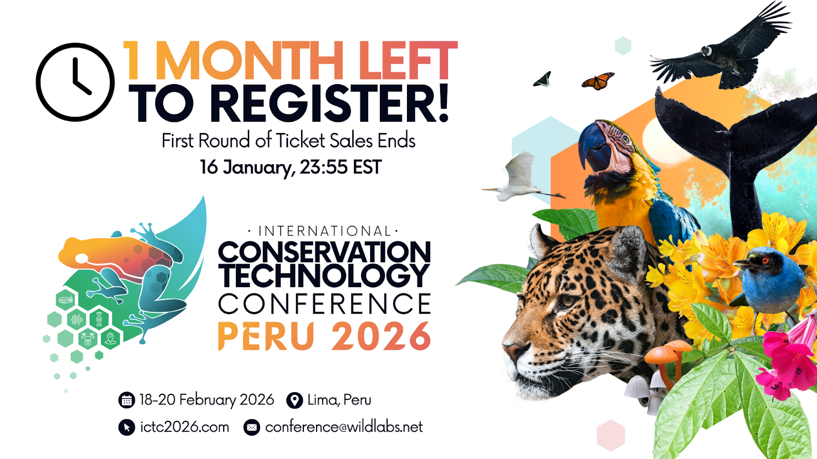 ICTC flyer stating 1 month left to register for the conference