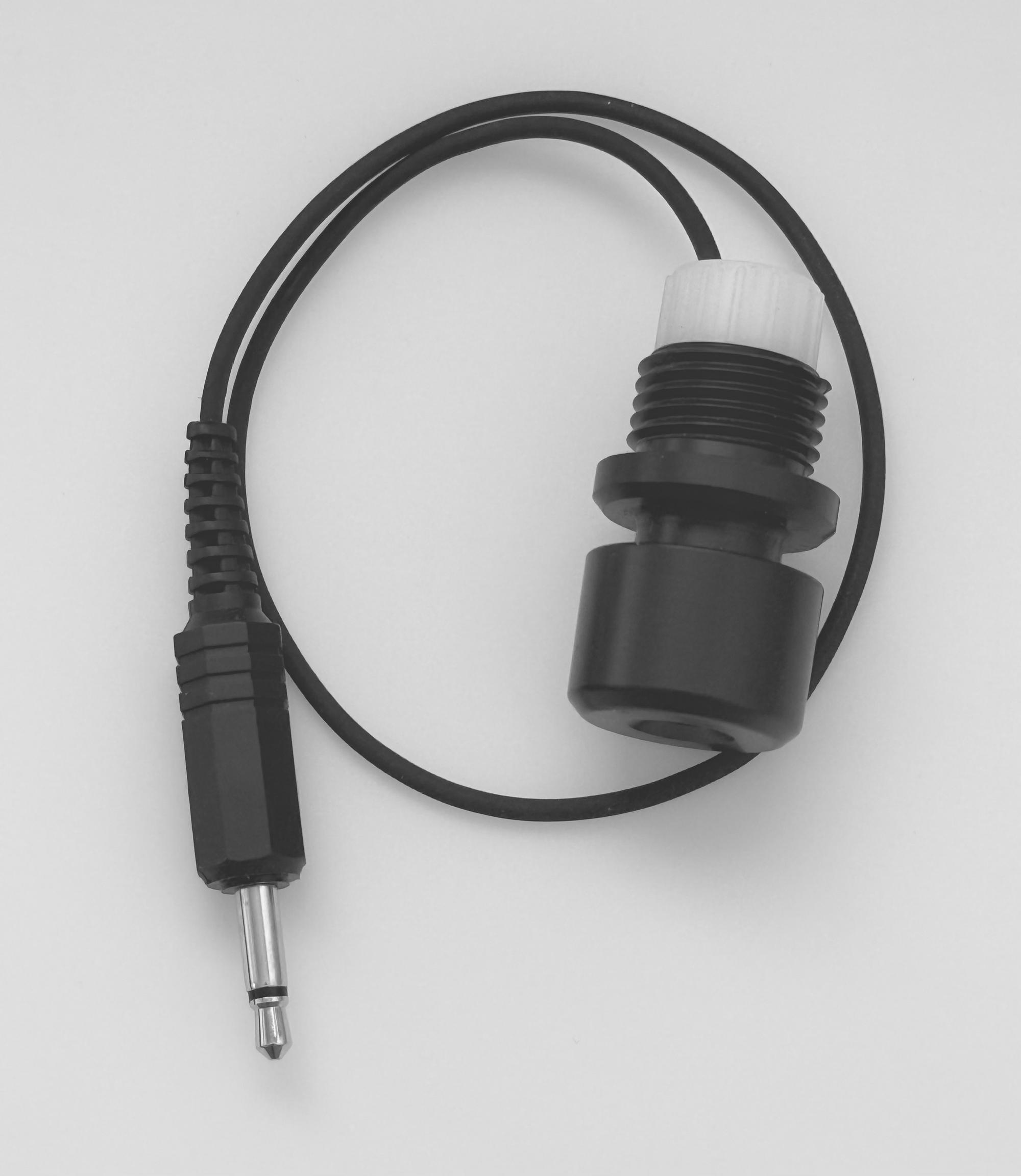 Photograph of AudioMoth microphone with waterproof mounting.
