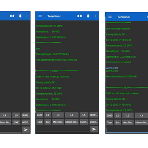 Screenshots of the application