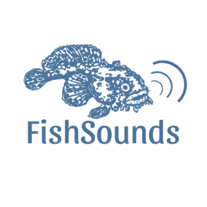 FishSounds logo showing a fish calling