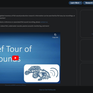 Screenshot of FishSounds.net home page